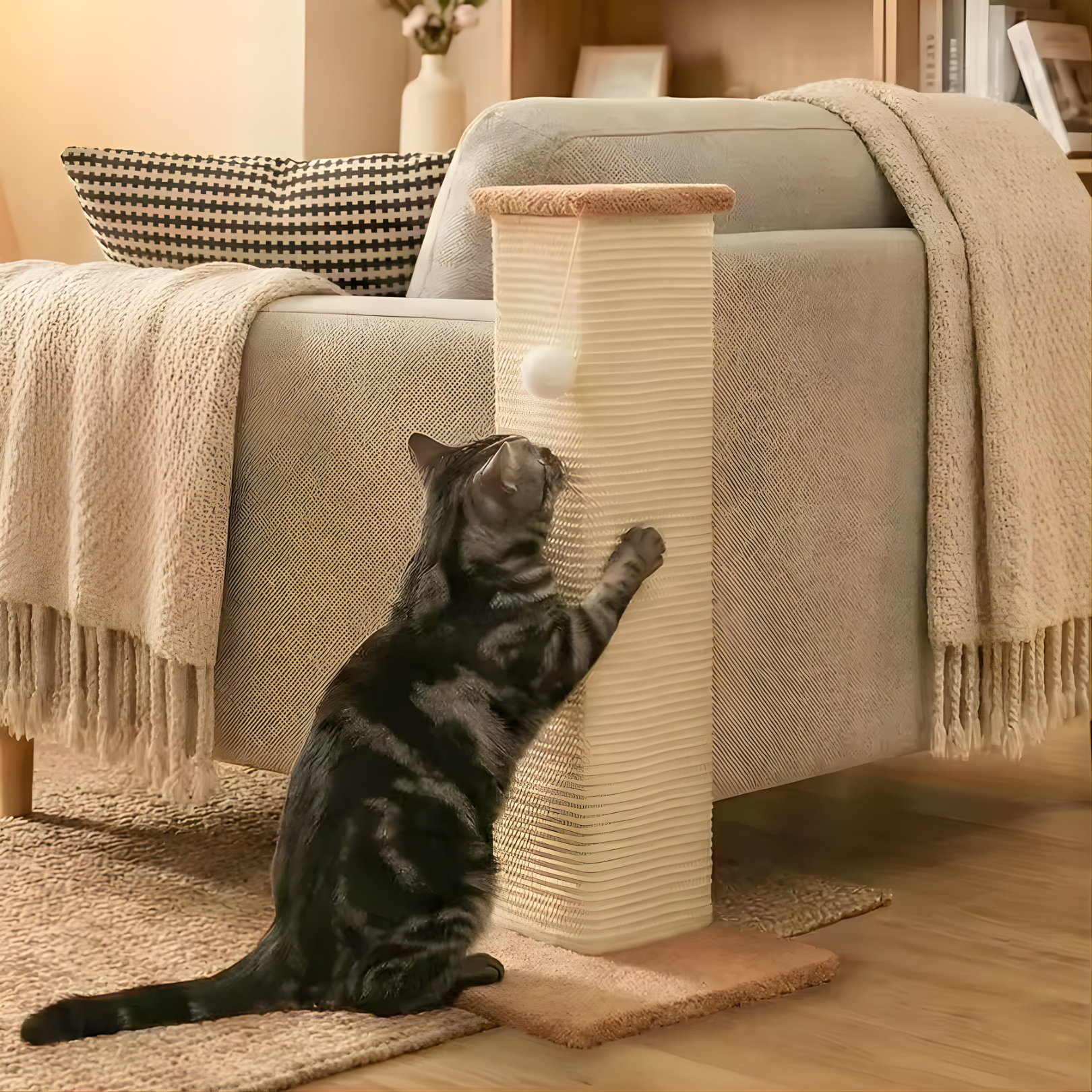 Cagliari - Cat Scratch Corner L-Shape with Easy Assembly