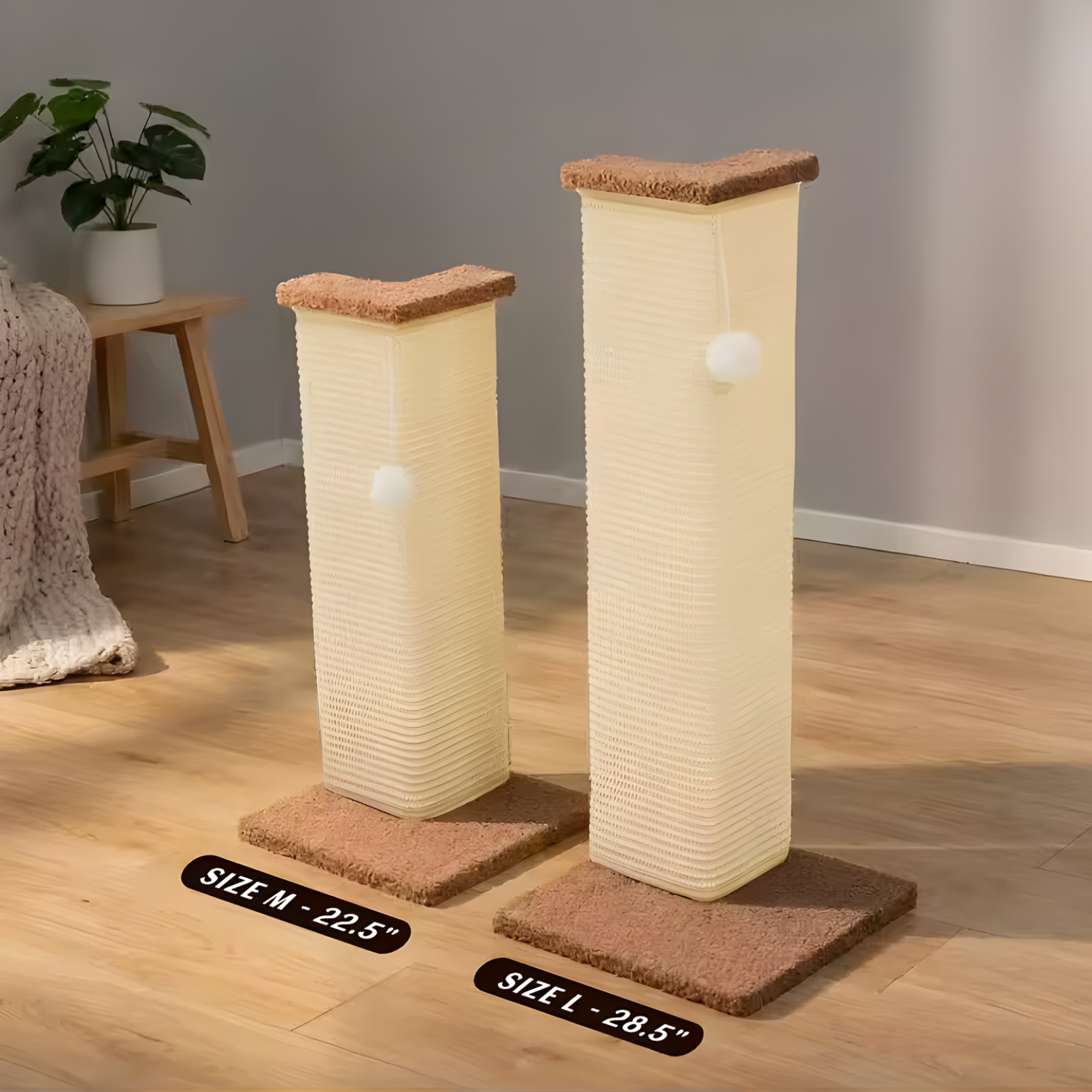 Cagliari - Cat Scratch Corner L-Shape with Easy Assembly