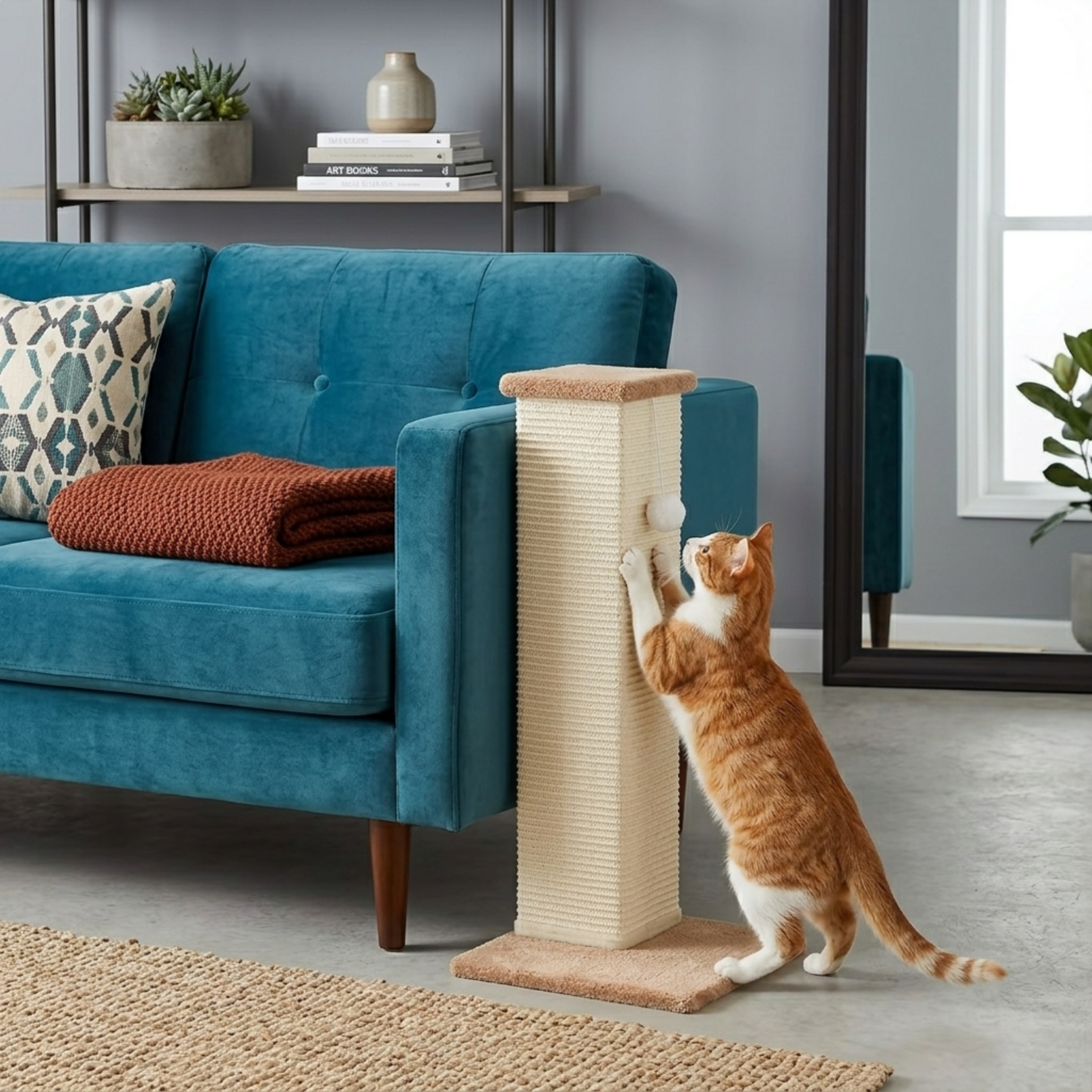 Cagliari - Cat Scratch Corner L-Shape with Easy Assembly