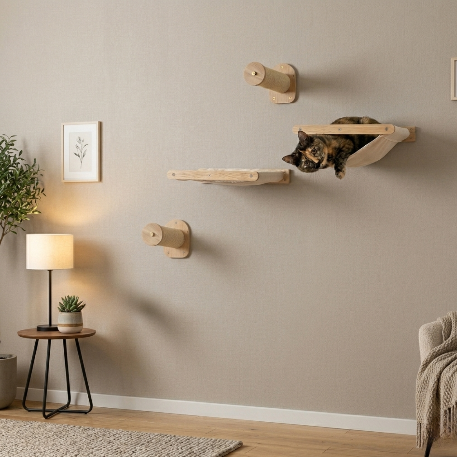 Como - Wall-Mounted Cat Shelves Playground