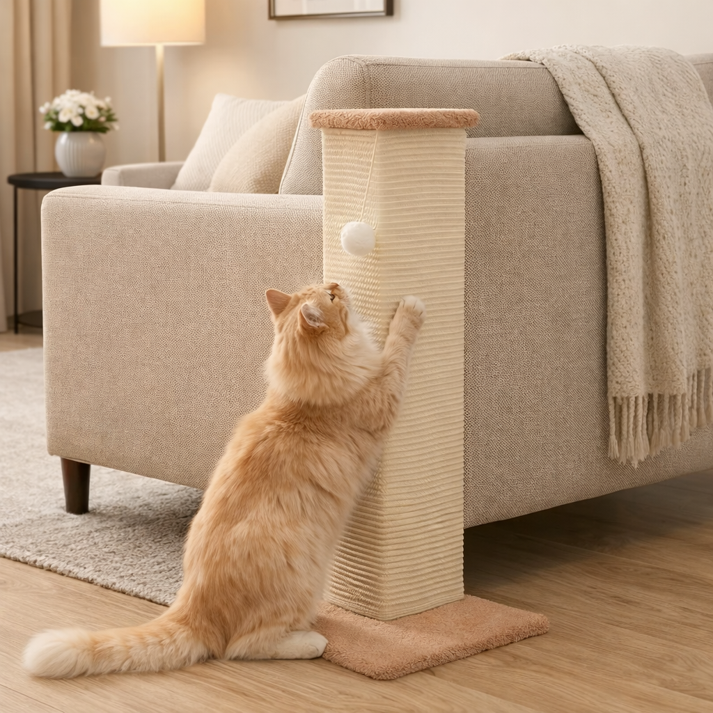 Cagliari - Cat Scratch Corner L-Shape with Easy Assembly