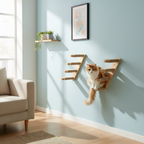 Ischia - Wall-Mounted Cat Perch and Activity Suite