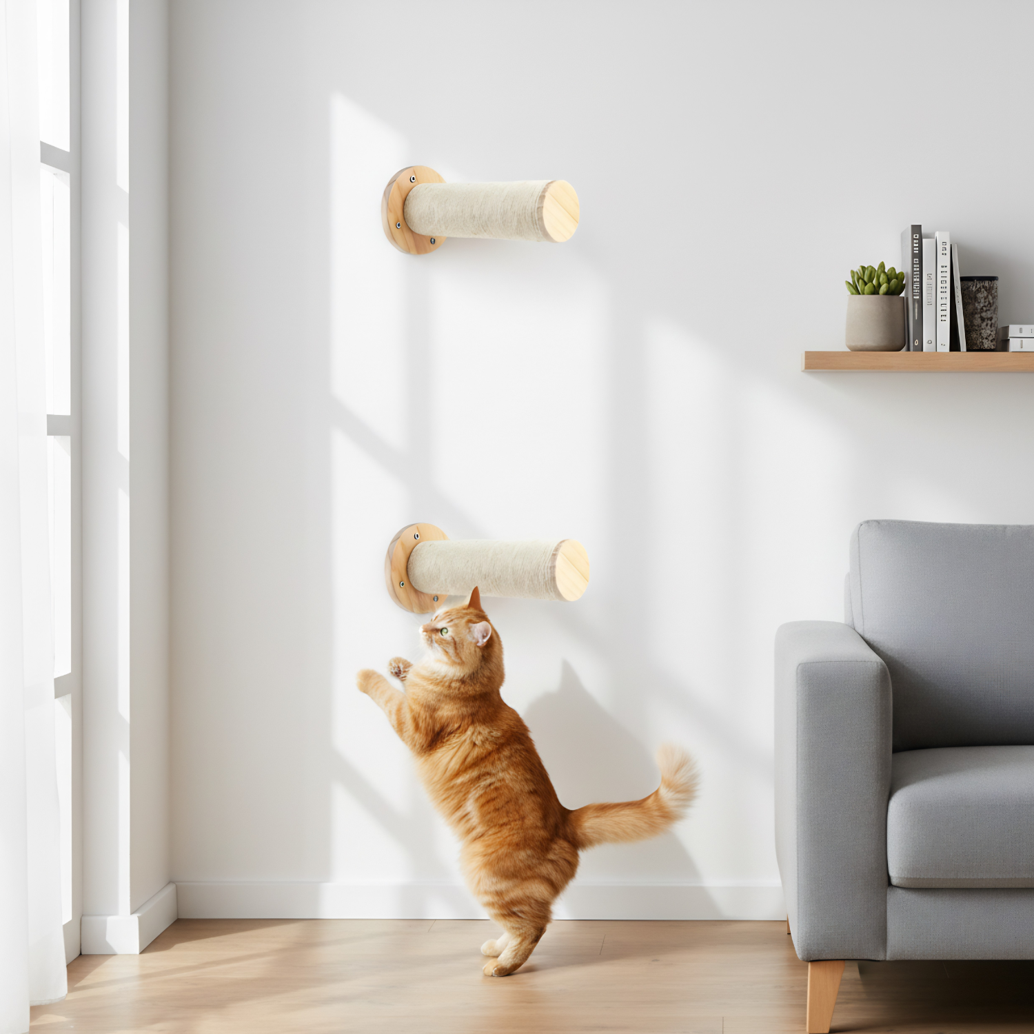 Ischia - Wall-Mounted Cat Perch and Activity Suite