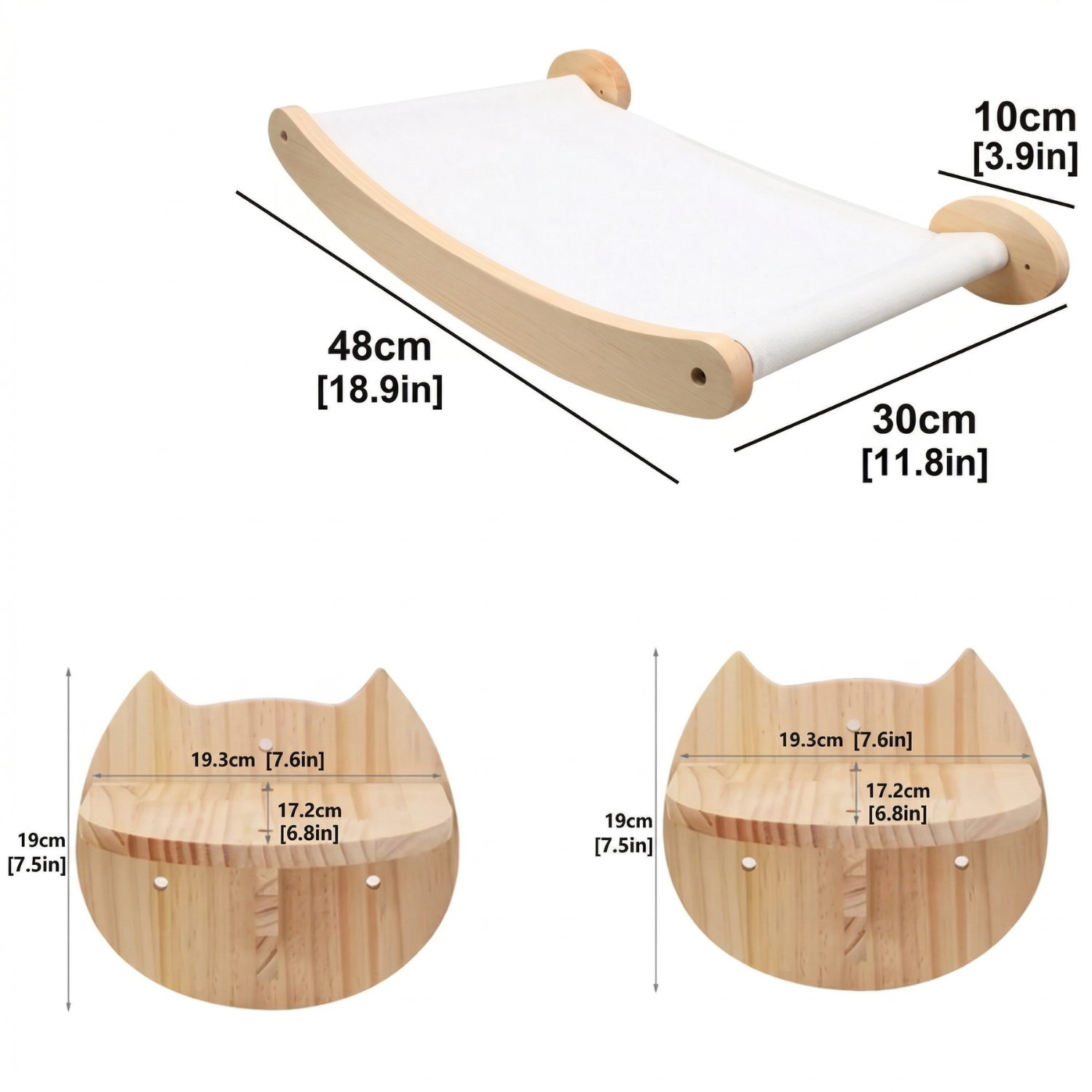 Ischia - Wall-Mounted Cat Perch and Activity Suite