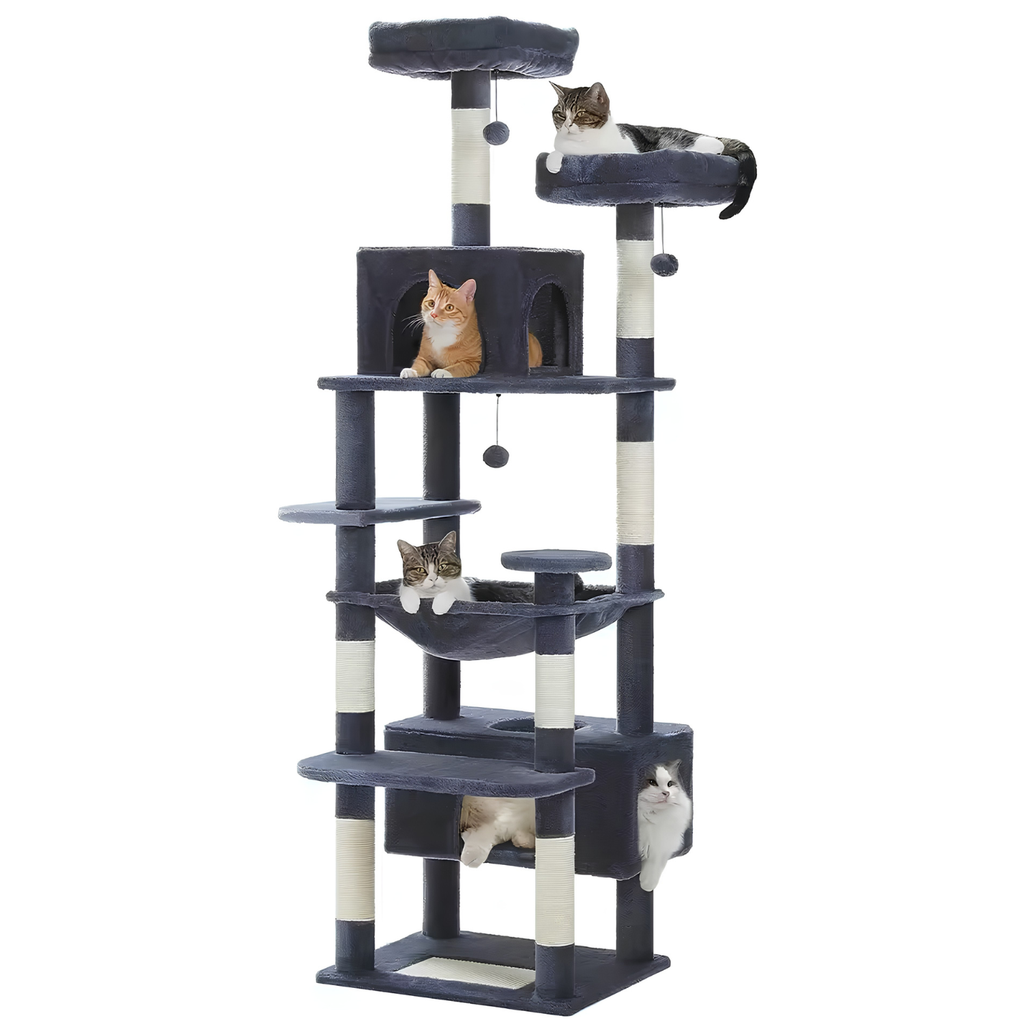 Milano - 53-72" Cat Tree Tower for Indoor Cats