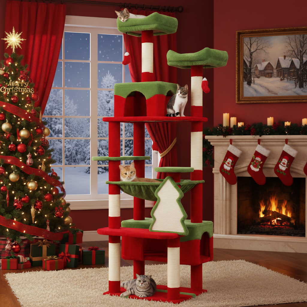 Milano - 53-72" Cat Tree Tower for Indoor Cats