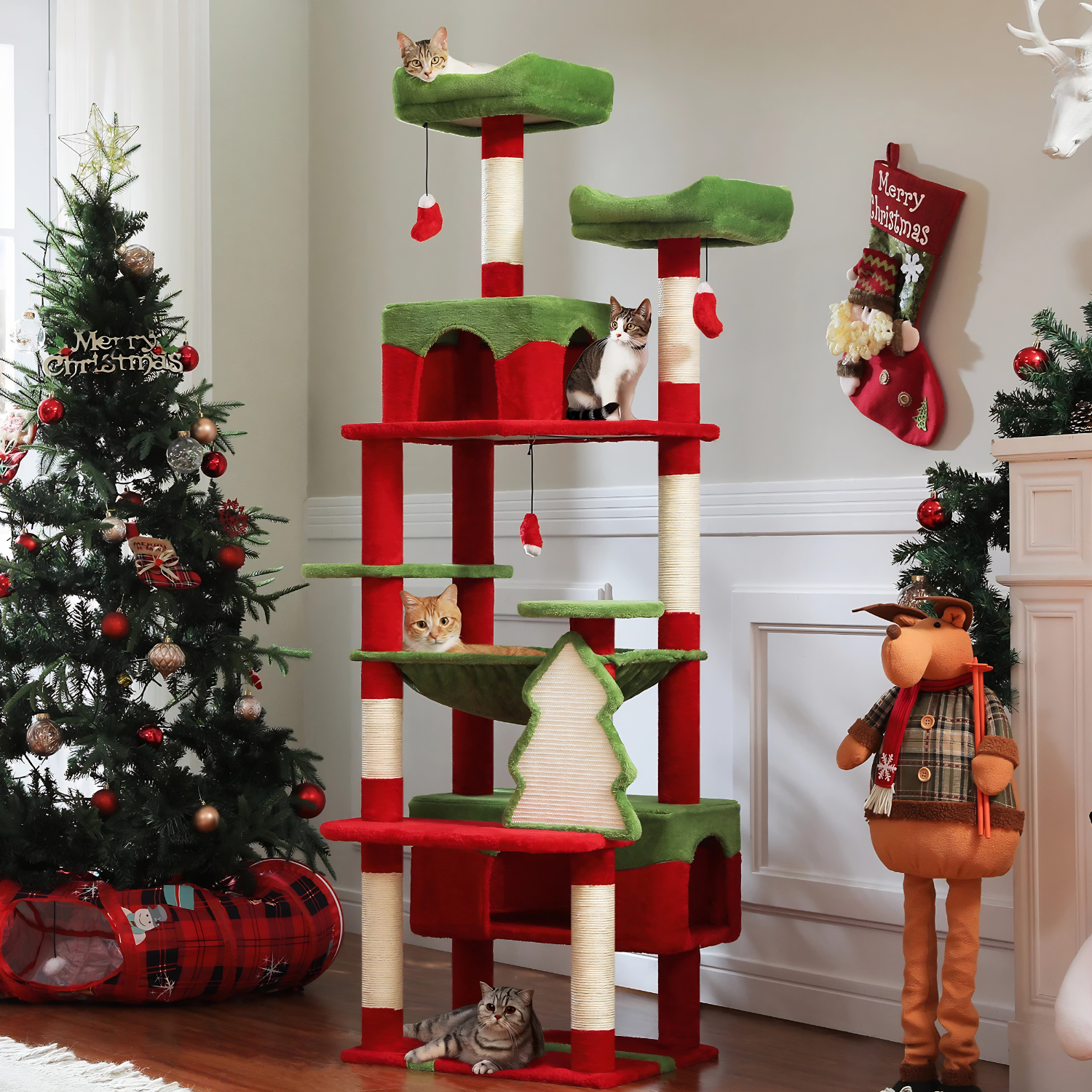 Milano - 53-72" Cat Tree Tower for Indoor Cats