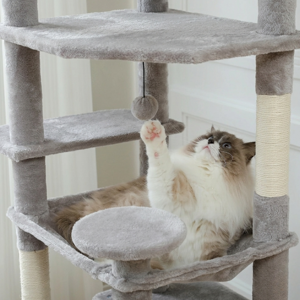 Milano - 53-72" Cat Tree Tower for Indoor Cats