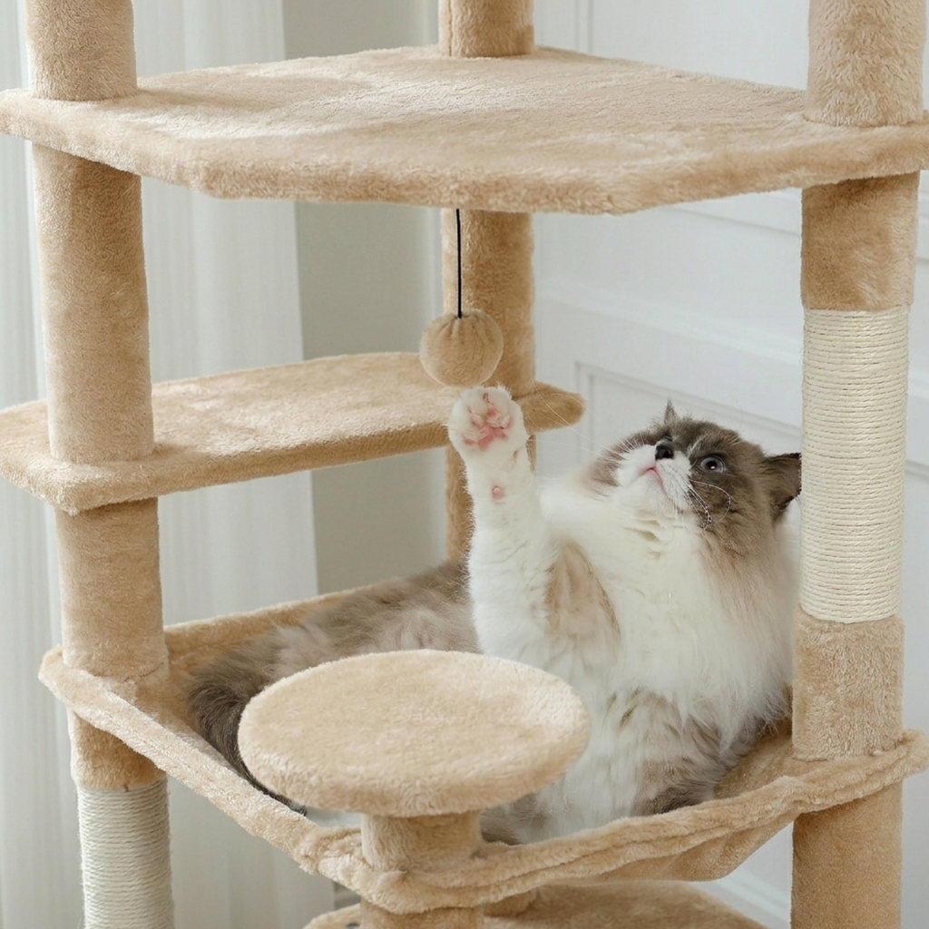 Milano - 53-72" Cat Tree Tower for Indoor Cats