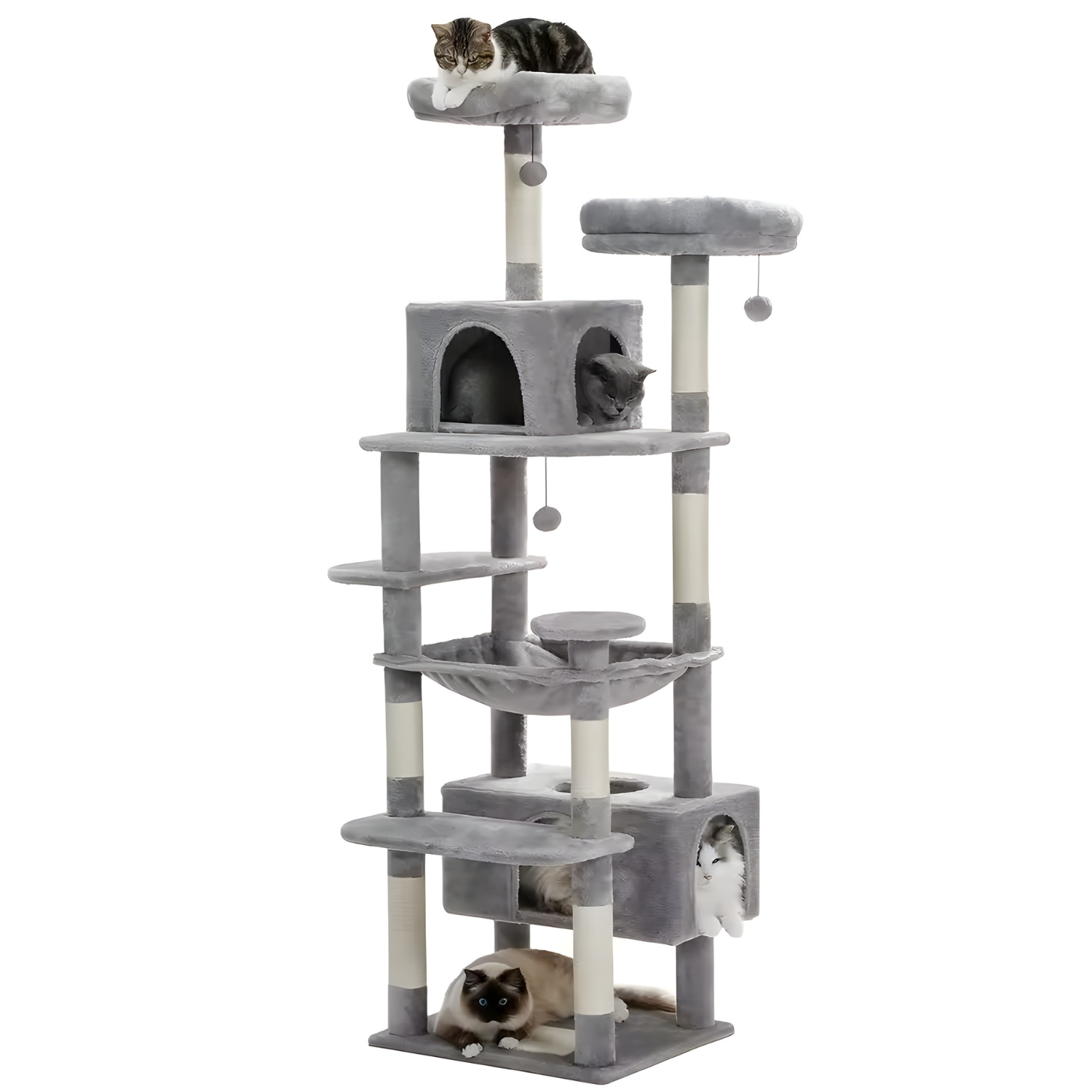 Milano - 53-72" Cat Tree Tower for Indoor Cats