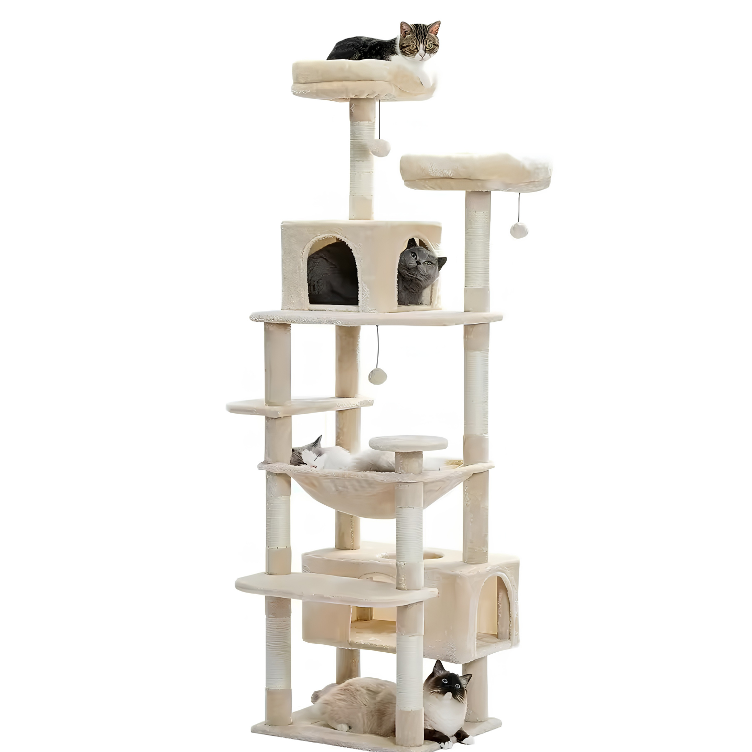 Milano - 53-72" Cat Tree Tower for Indoor Cats