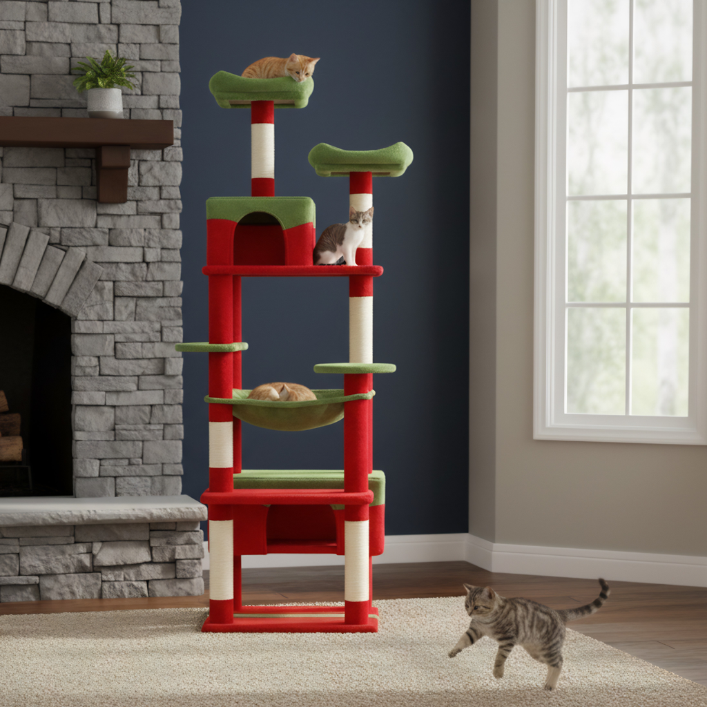 Milano - 53-72" Cat Tree Tower for Indoor Cats