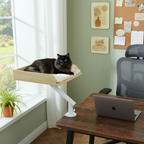 Stromboli - 15x15" Modern Wood Rotating Workspace Cat Perch