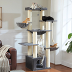 Rome – 70.9" Big Cat Tree for Large Cats with Multi-Level Comfort & Stability