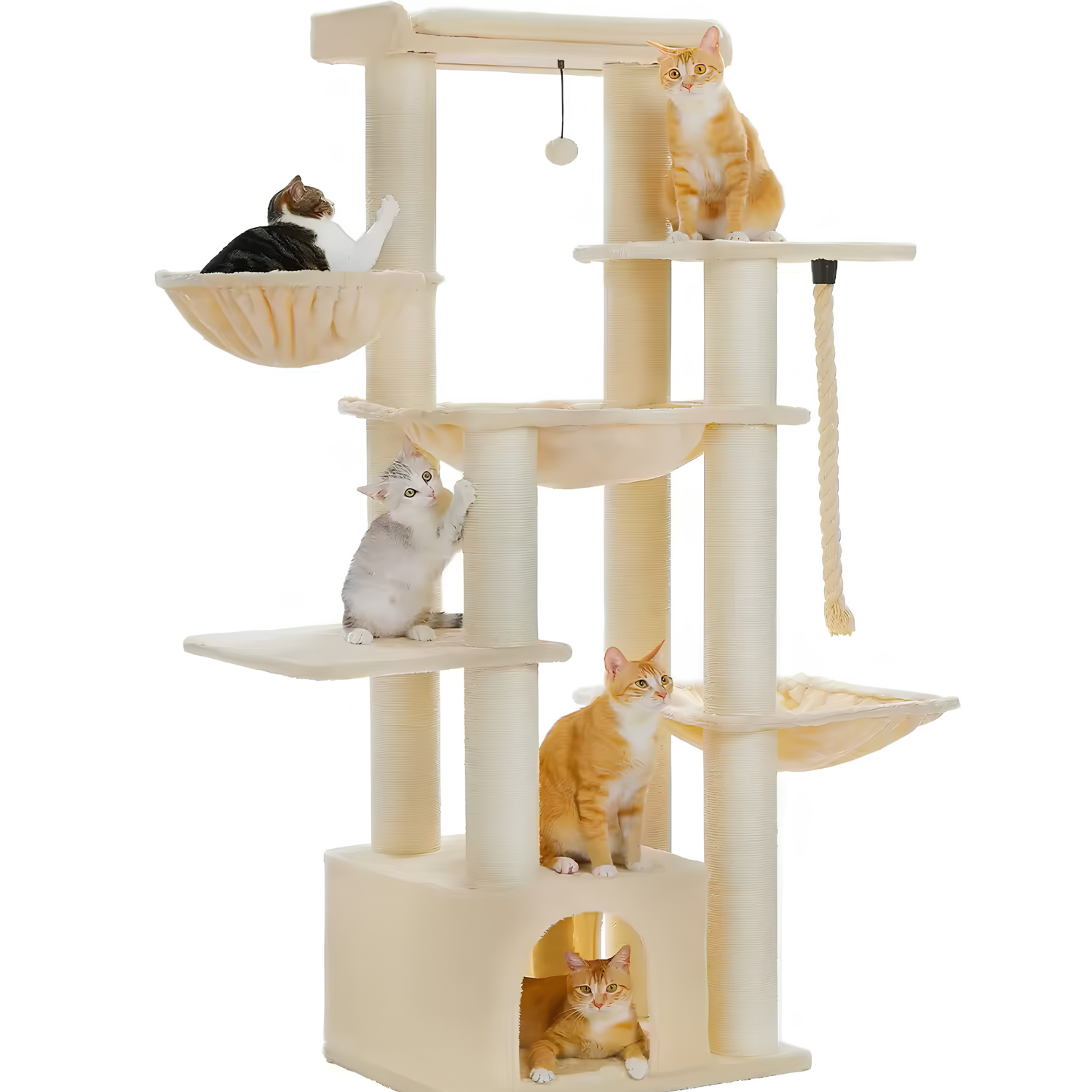 Rome – 70.9" Big Cat Tree for Large Cats with Multi-Level Comfort & Stability