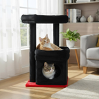 Sicily - 17" Cat Tree with Wide Perch & Cozy Hideaway