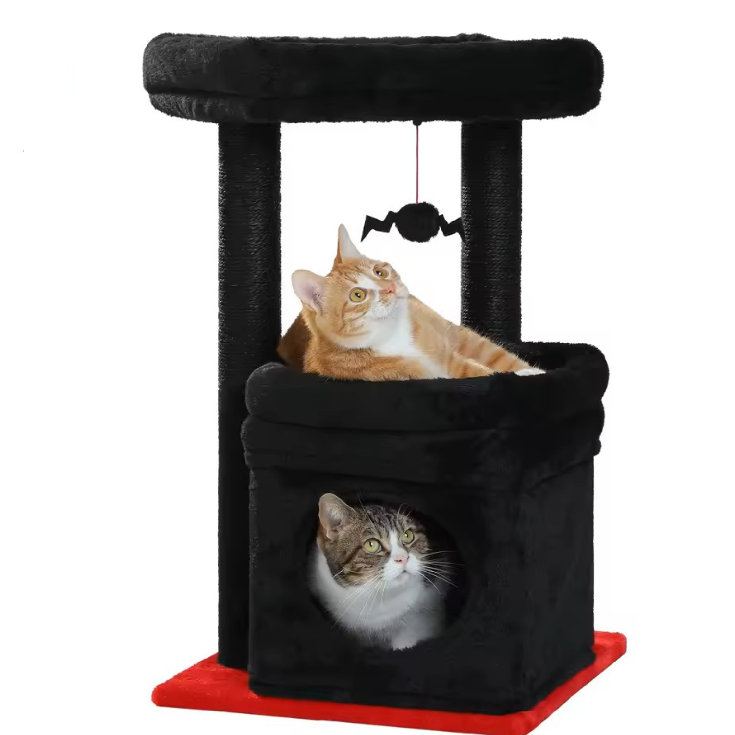 Sicily - 17" Cat Tree with Wide Perch & Cozy Hideaway