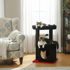 Sicily - 17" Cat Tree with Wide Perch & Cozy Hideaway