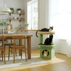 Sicily - 17" Cat Tree with Wide Perch & Cozy Hideaway