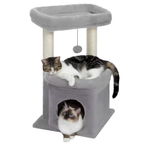Sicily - 17" Cat Tree with Wide Perch & Cozy Hideaway