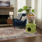 Sicily - 17" Cat Tree with Wide Perch & Cozy Hideaway