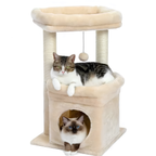 Sicily - 17" Cat Tree with Wide Perch & Cozy Hideaway