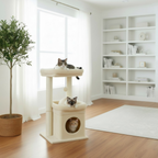Sicily - 17" Cat Tree with Wide Perch & Cozy Hideaway