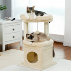 Sicily - 17" Cat Tree with Wide Perch & Cozy Hideaway