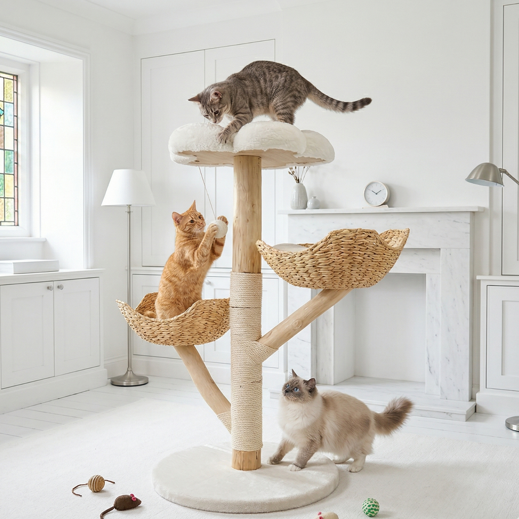 Siena - 43" Modern Cat Furniture Climbing Tree