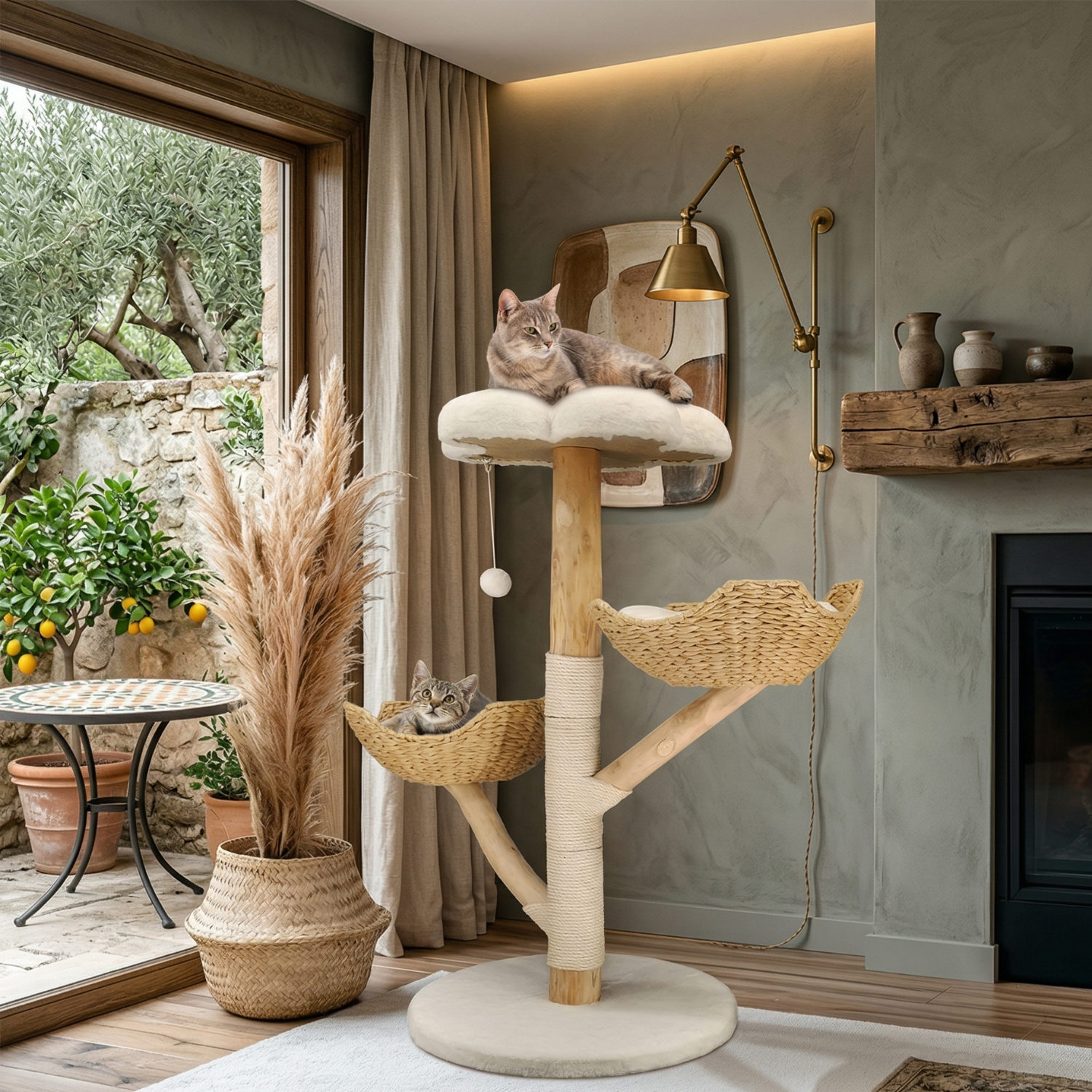 Siena - 43" Modern Cat Furniture Climbing Tree