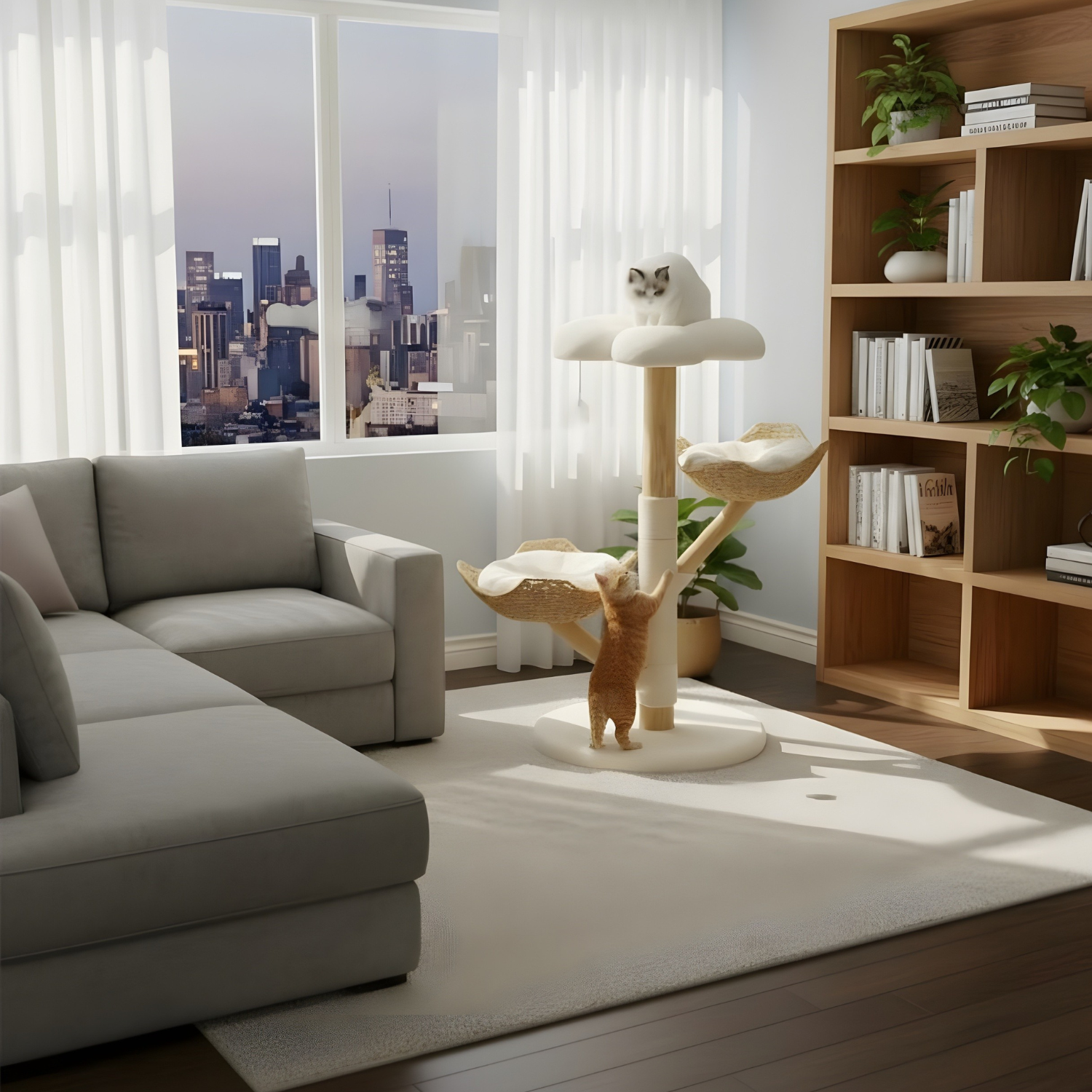 Siena - 43" Modern Cat Furniture Climbing Tree