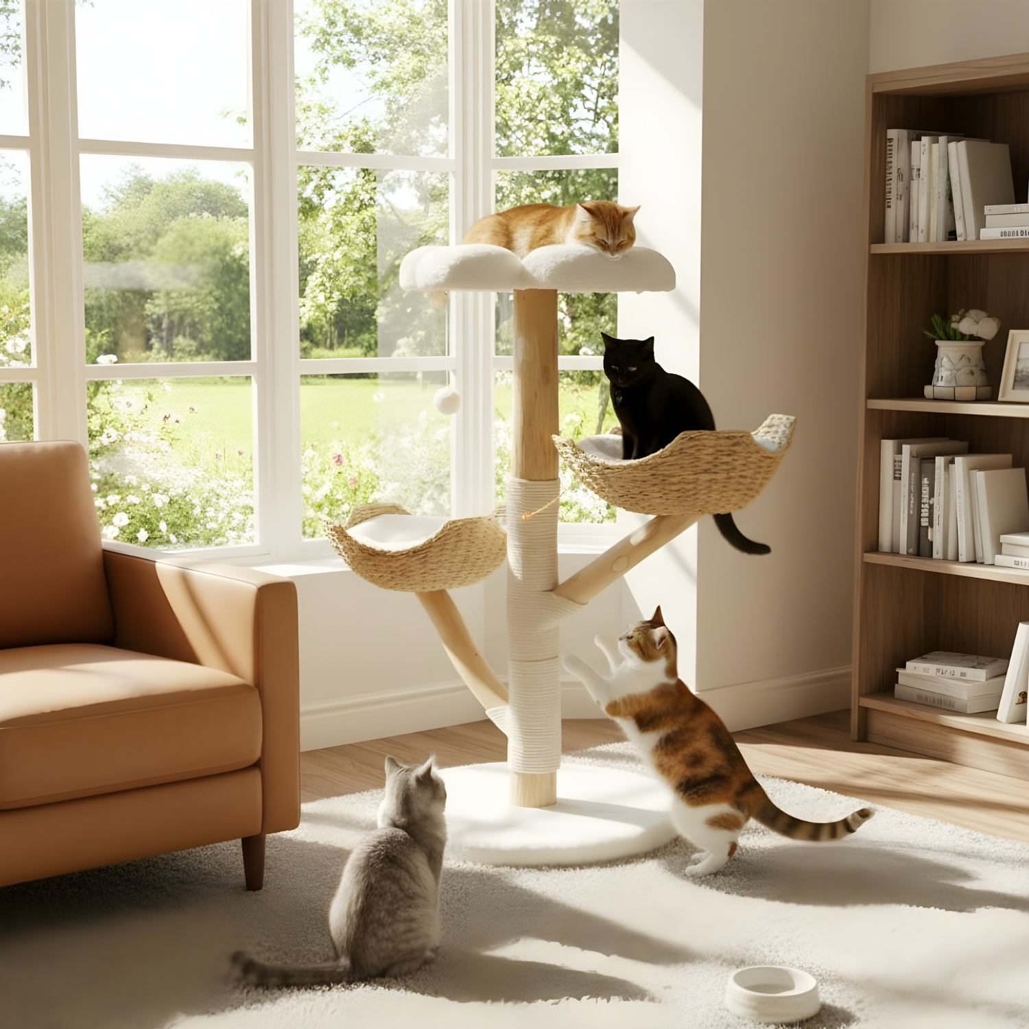 Siena - 43" Modern Cat Furniture Climbing Tree