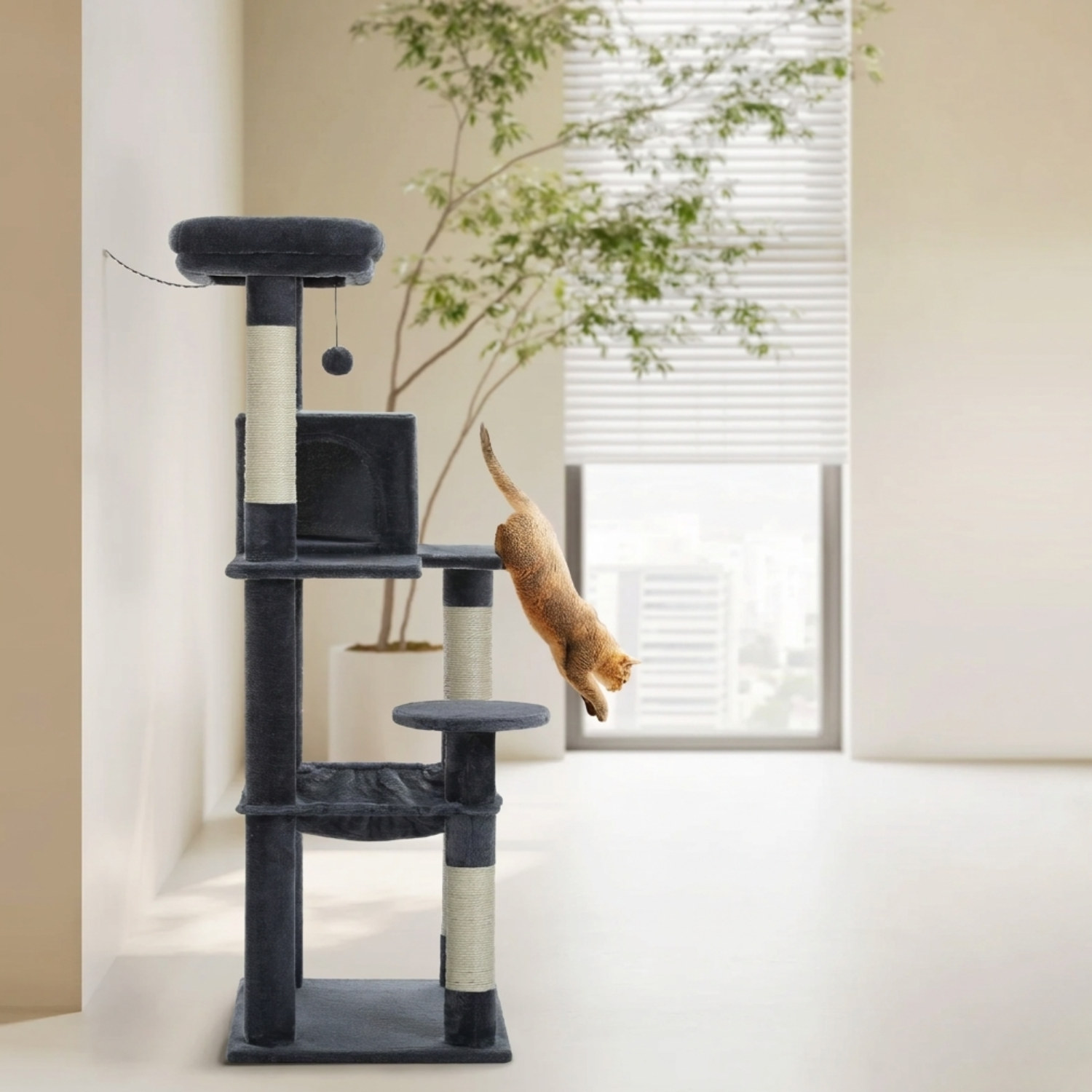 Tuscany - 56.3" 5-Level Cat Tower for Large Cats