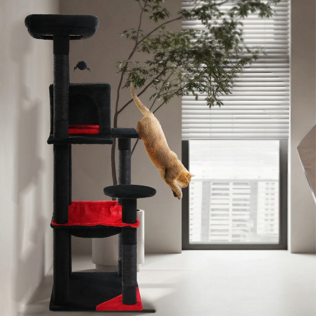 Tuscany - 56.3" 5-Level Cat Tower for Large Cats