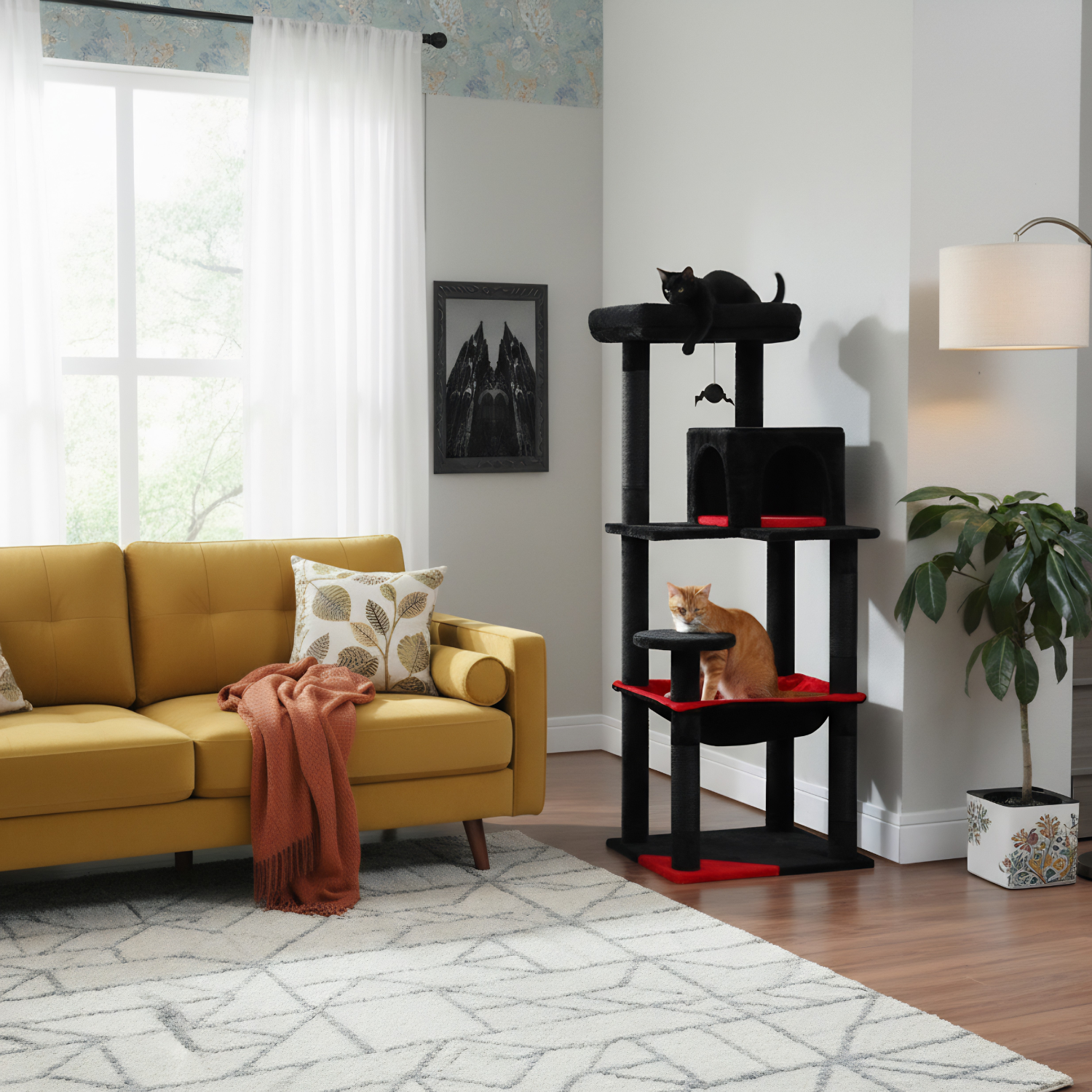 Tuscany - 56.3" 5-Level Cat Tower for Large Cats