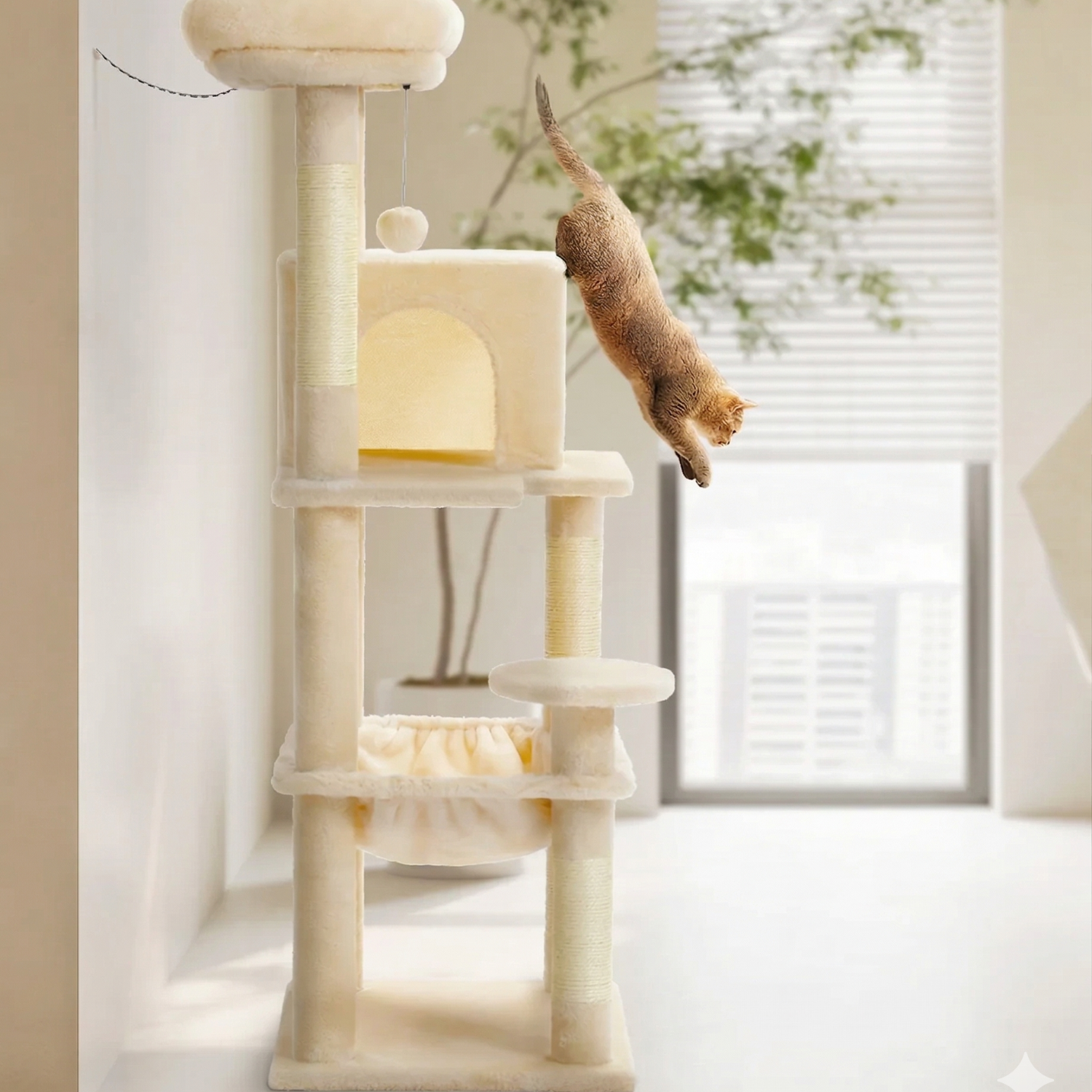 Tuscany - 56.3" 5-Level Cat Tower for Large Cats