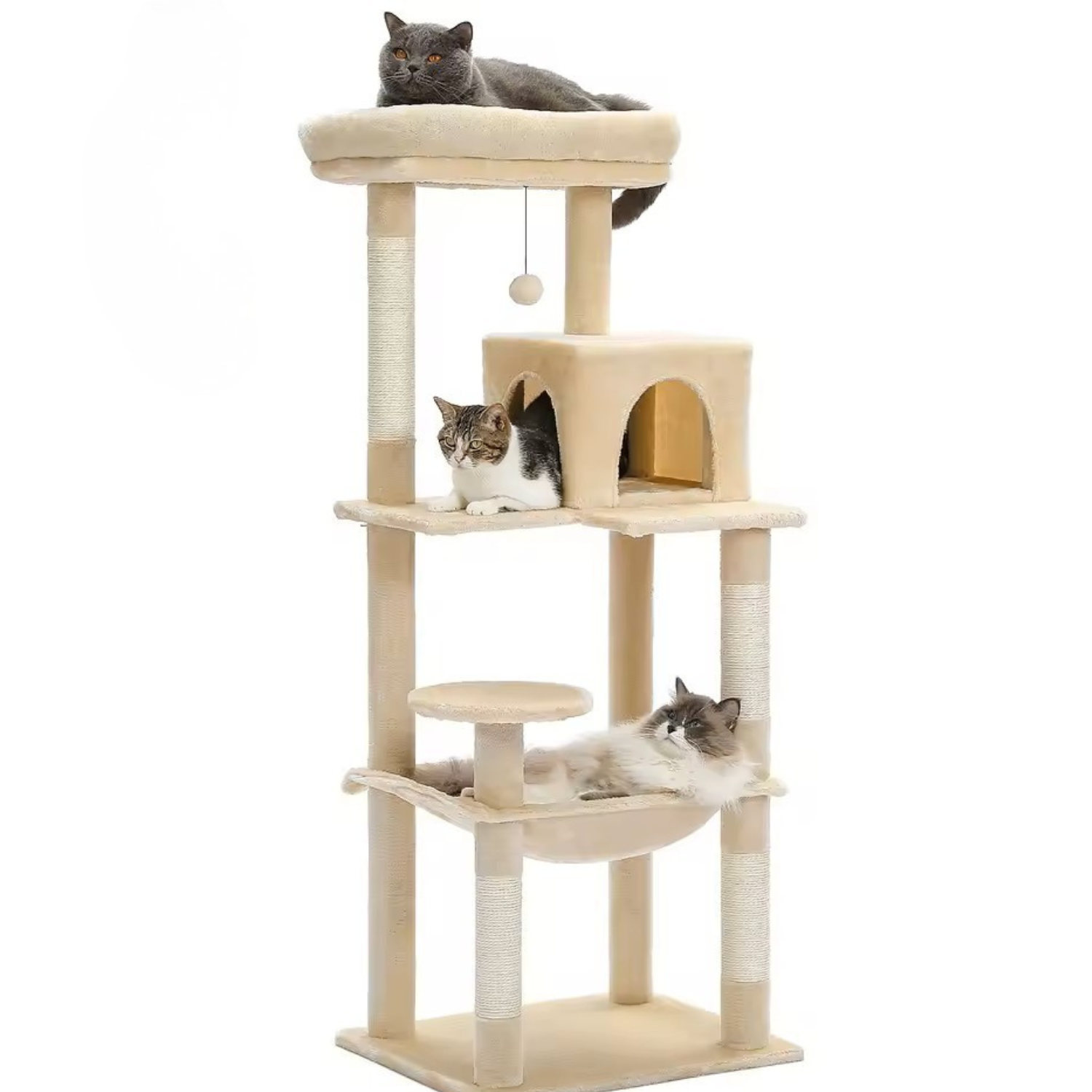 Tuscany - 56.3" 5-Level Cat Tower for Large Cats