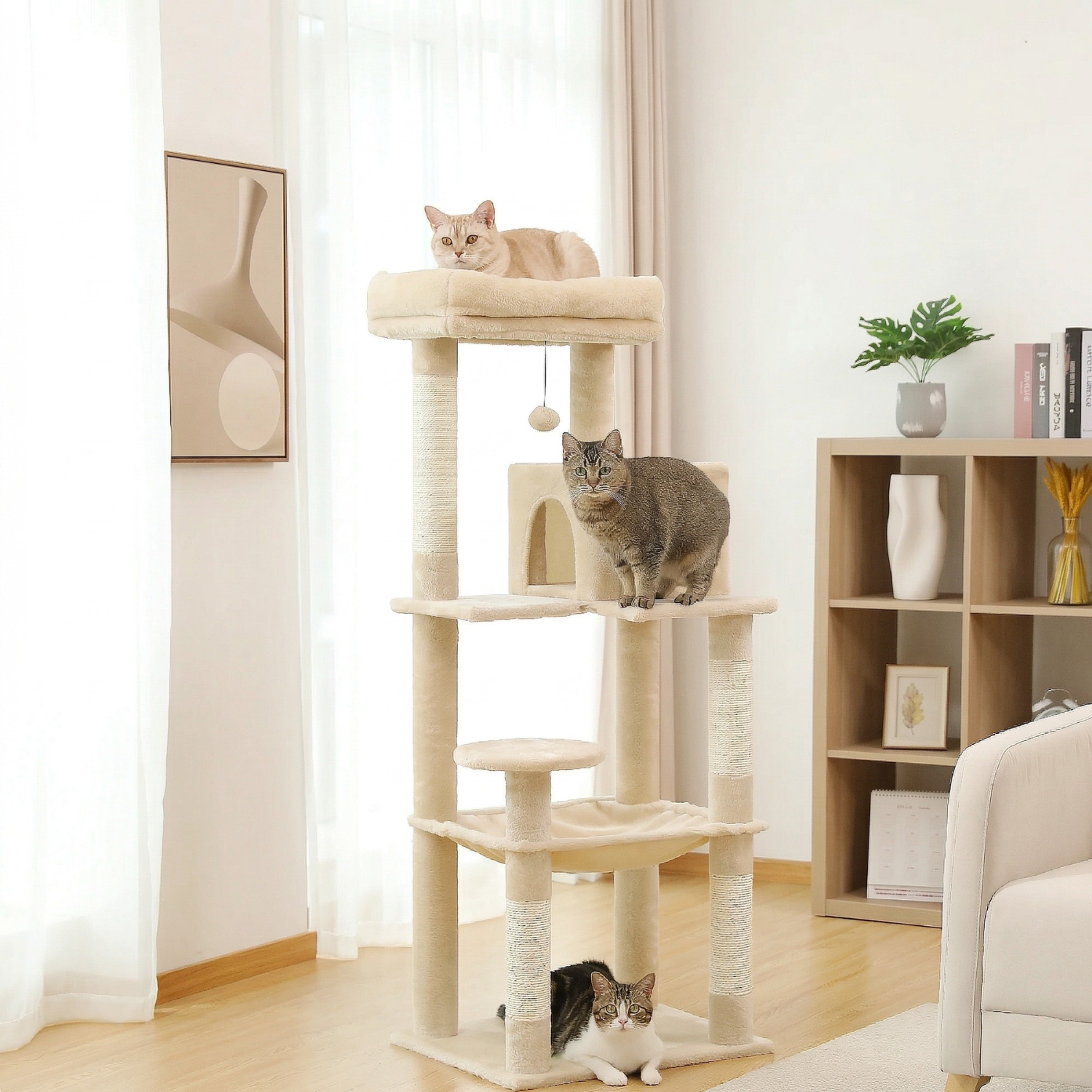 Tuscany - 56.3" 5-Level Cat Tower for Large Cats