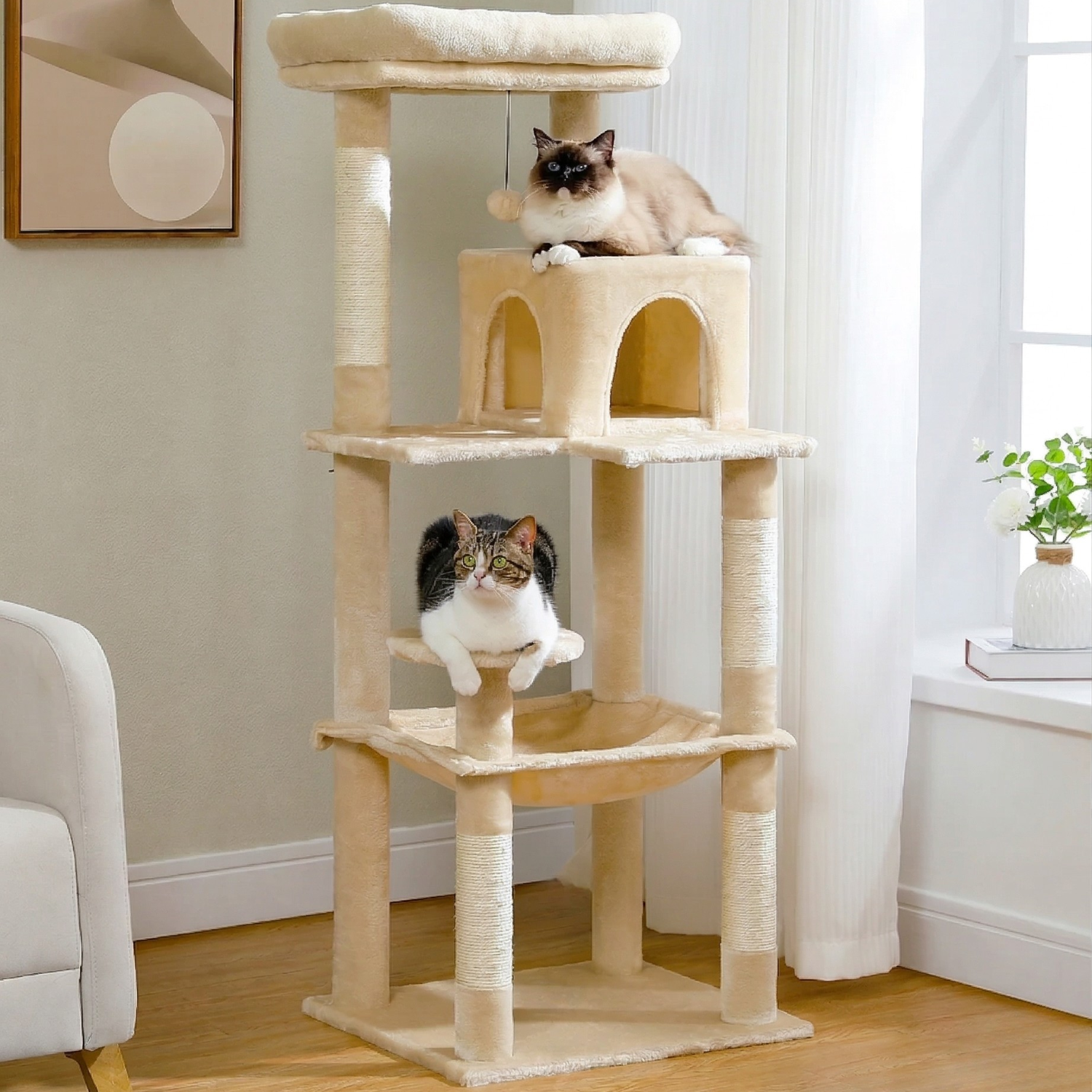 Tuscany - 56.3" 5-Level Cat Tower for Large Cats