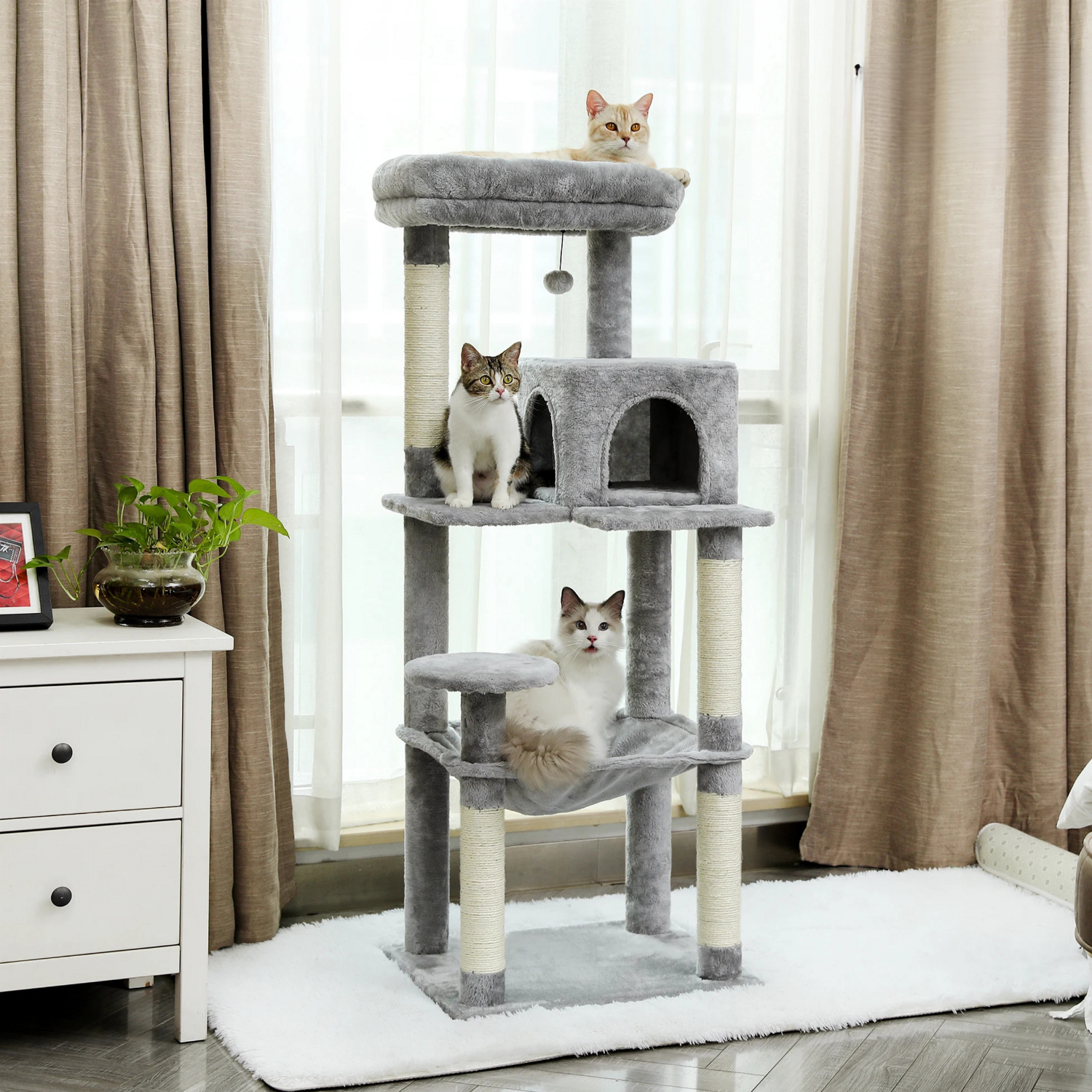 Tuscany - 56.3" 5-Level Cat Tower for Large Cats